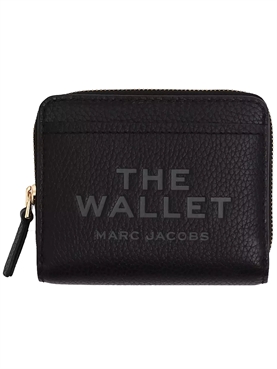 Marc Jacobs The Leather Mini Compact Wallet, Sort 